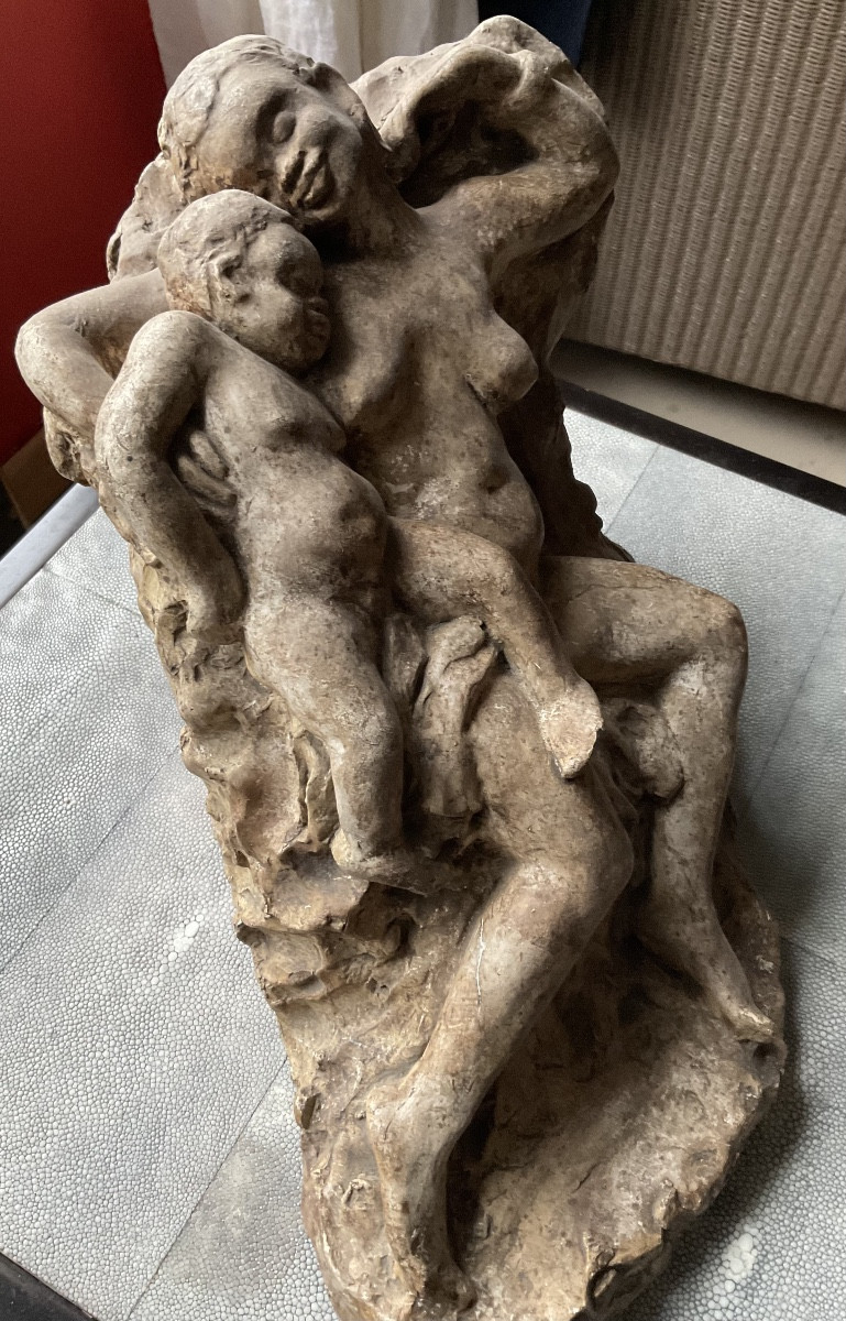 Plaster Cast From Marthe Widopff's Studio, 1934, Africanist Maternity-photo-3