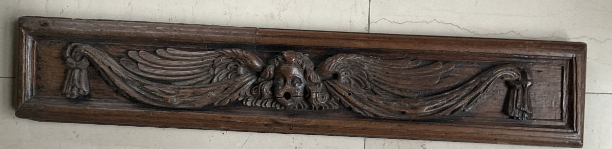 Cherub's Head, Oak, 17th Century, Abbeville Region -photo-4