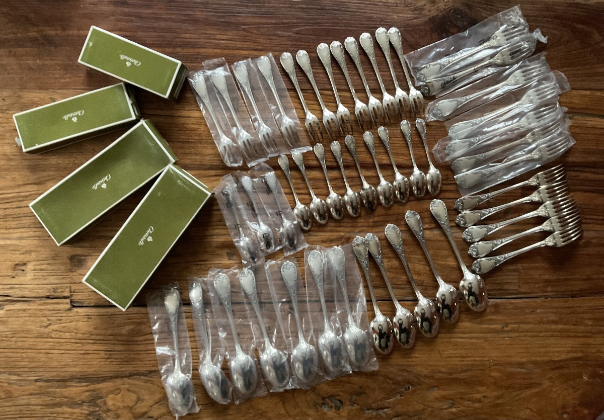 48-piece Christofle Marly Pattern