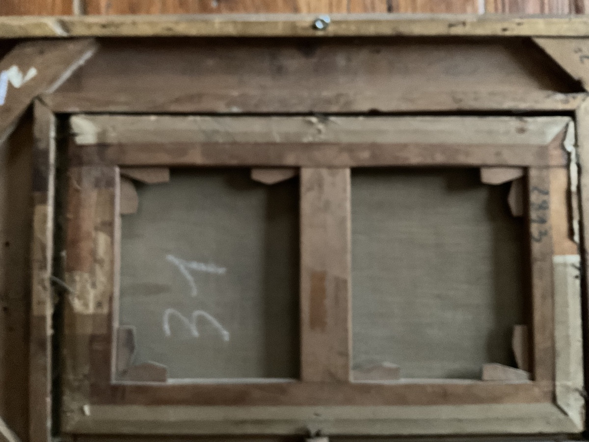 Edmond Petitjean Marine huile sur toile-photo-3