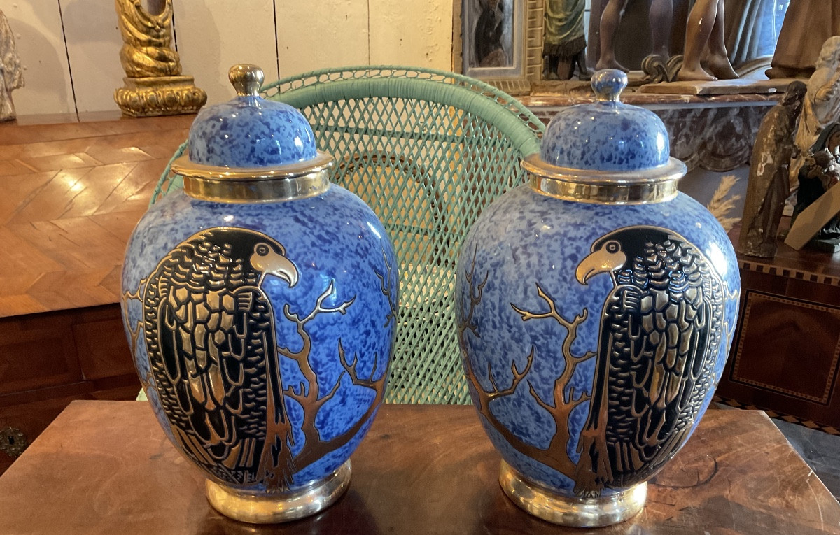 Pair Of Vases With The Eagle Of Montieres -photo-4