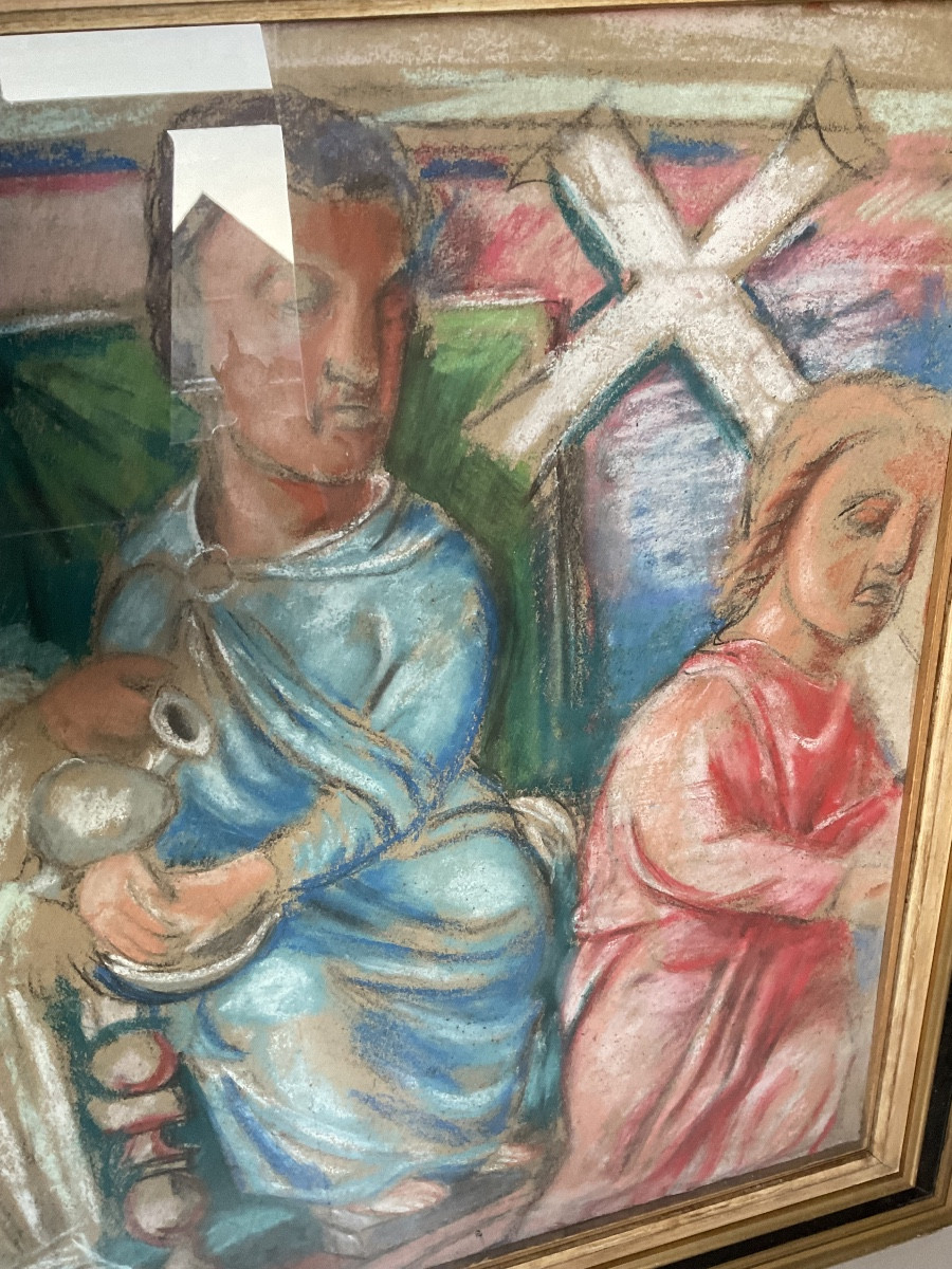 Pastel signe Favre chemin de croix-photo-6