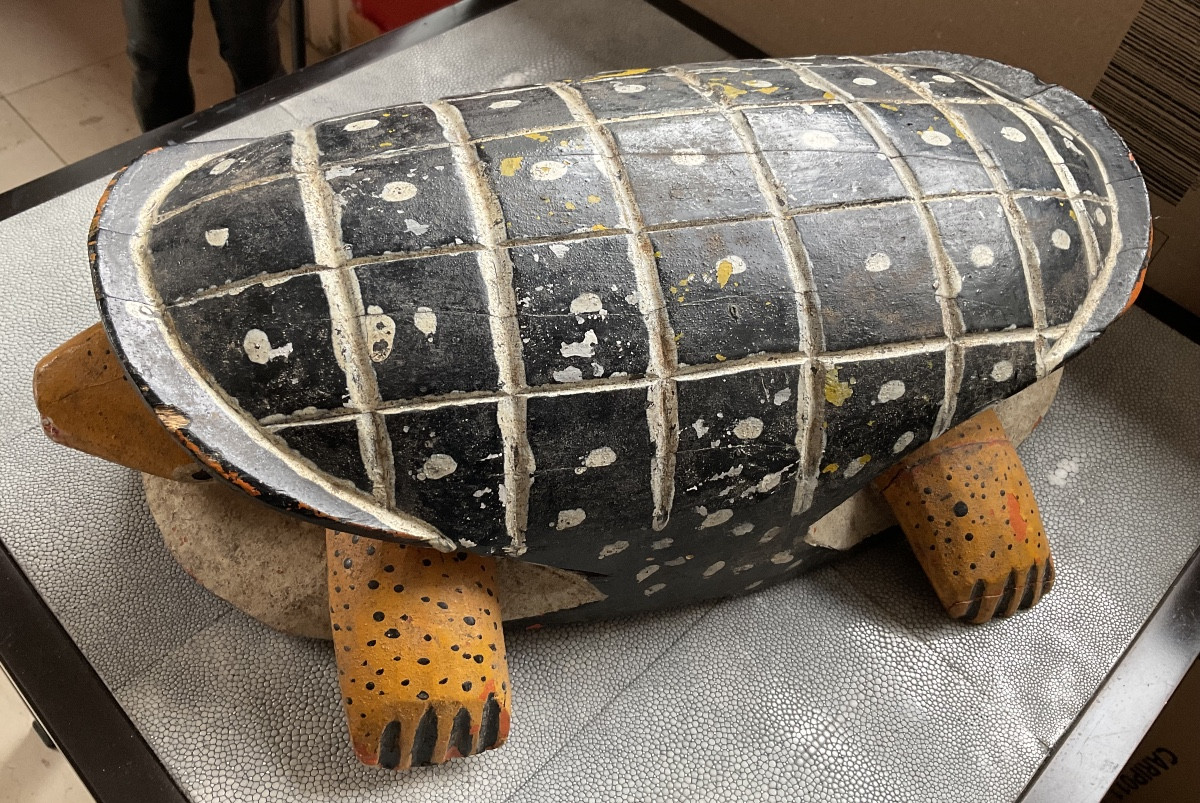 Bozo Painted Wooden Turtle-photo-2