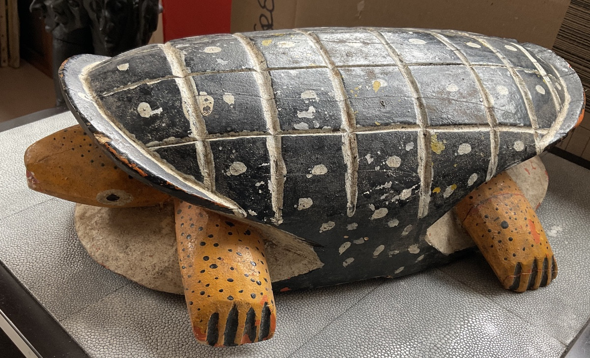 Bozo Painted Wooden Turtle-photo-3