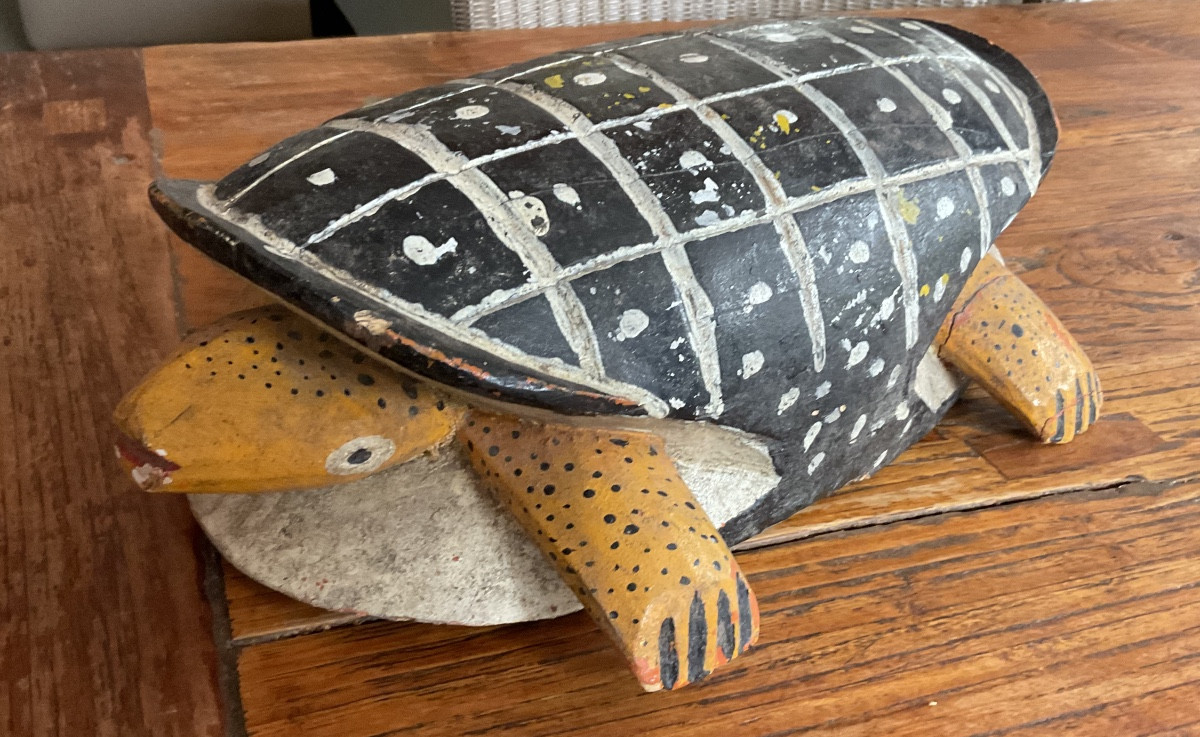 Bozo Painted Wooden Turtle