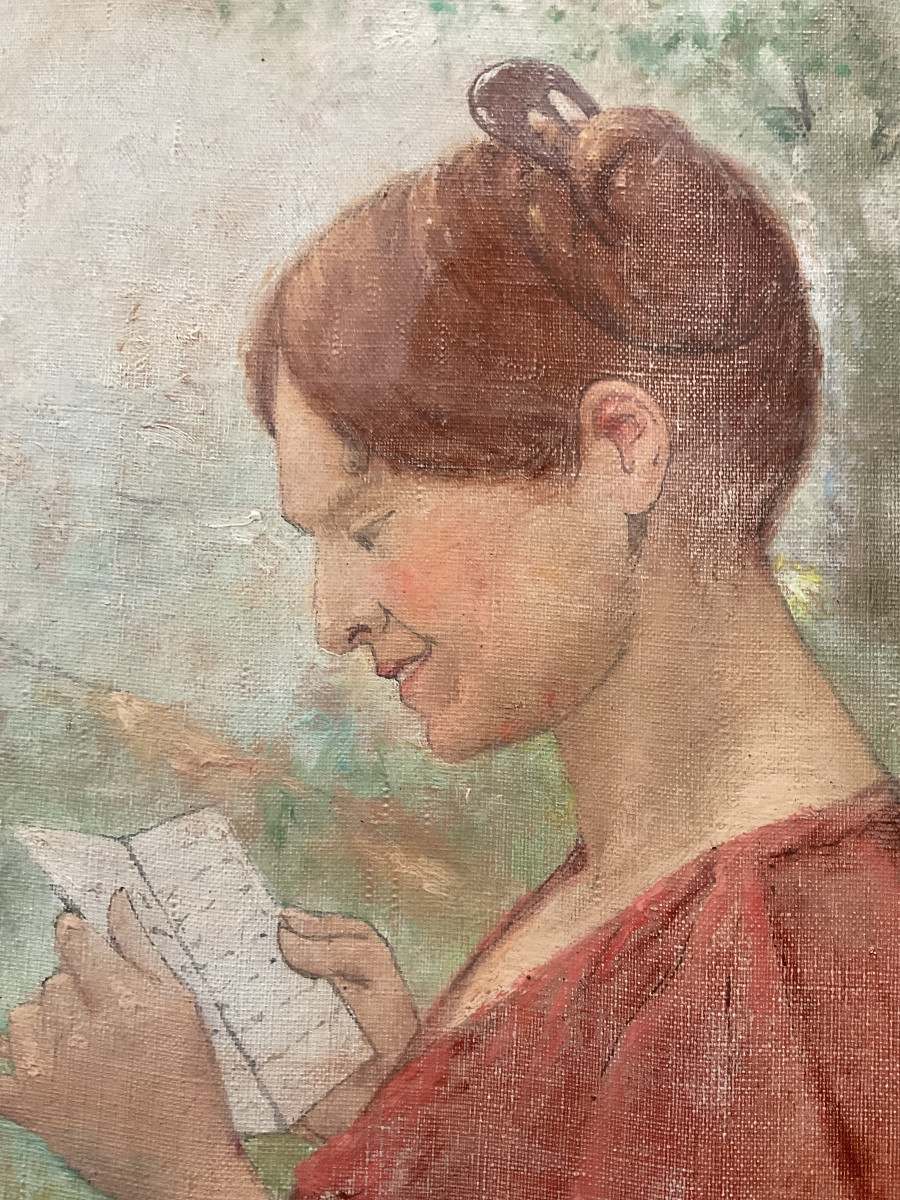 The Soldier's Letter, Oil On Canvas