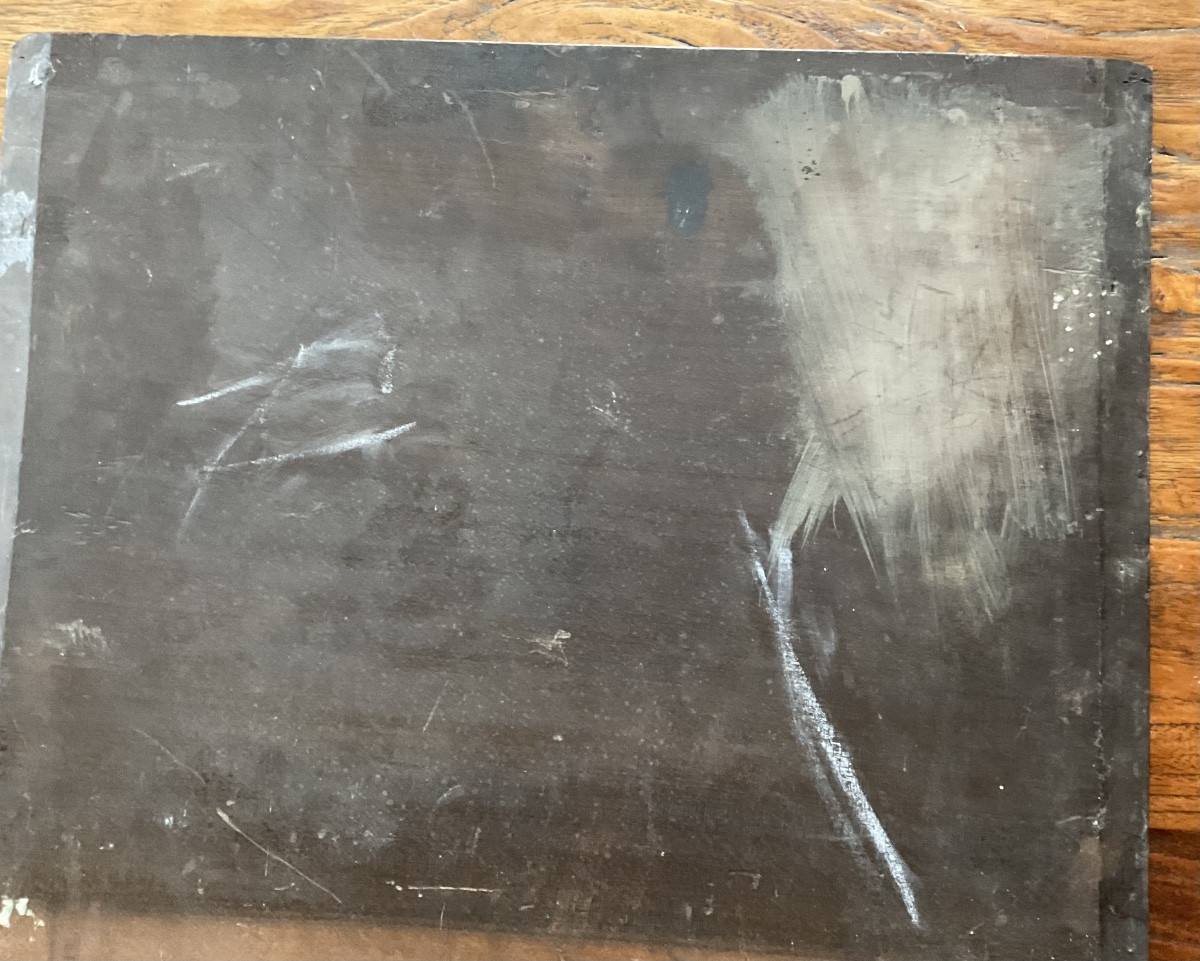 Barques échouées huile sur panneau -photo-1