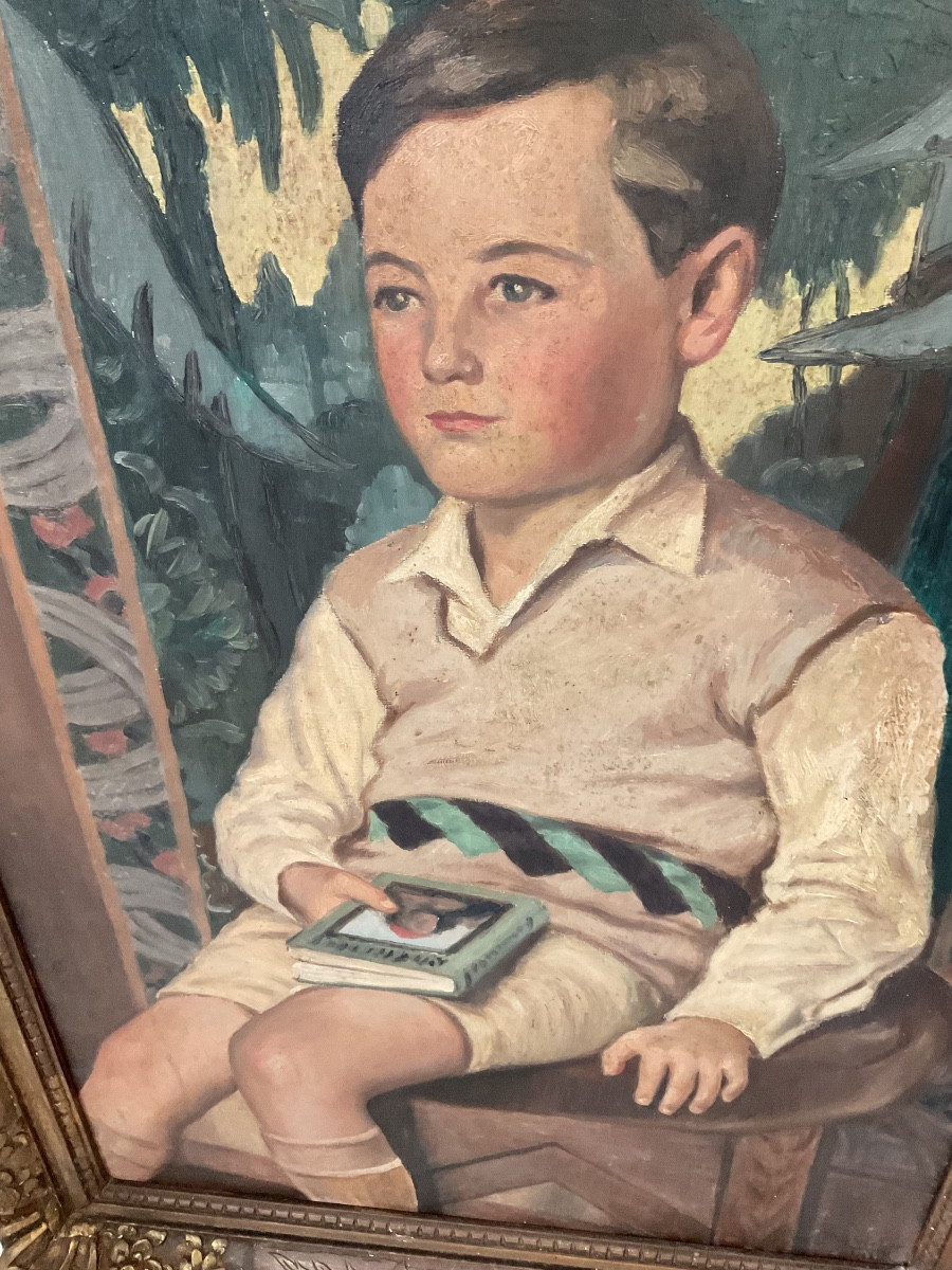 Portrait Of A Child, 1931, Signed Weber-photo-2