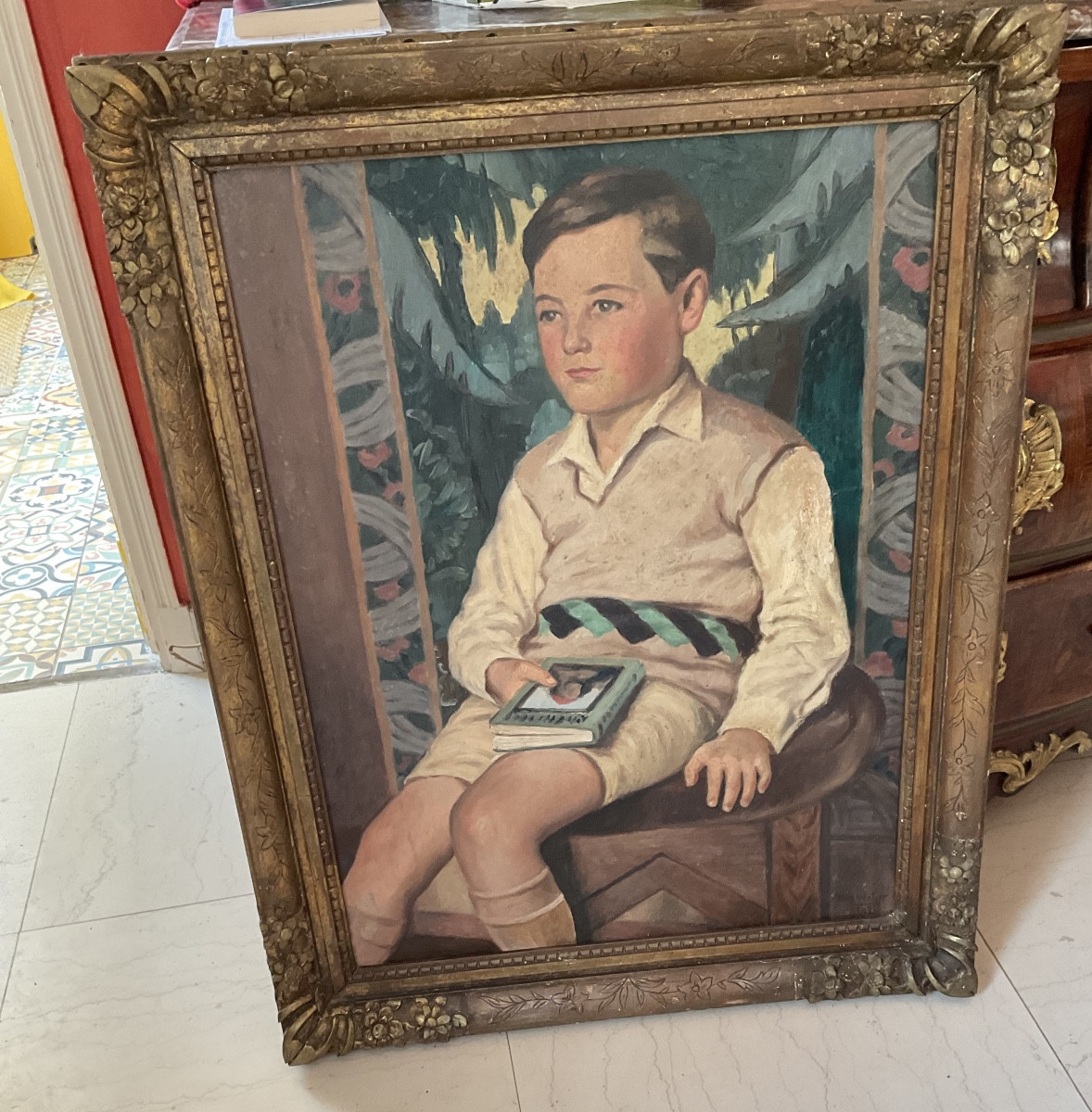 Portrait Of A Child, 1931, Signed Weber-photo-3