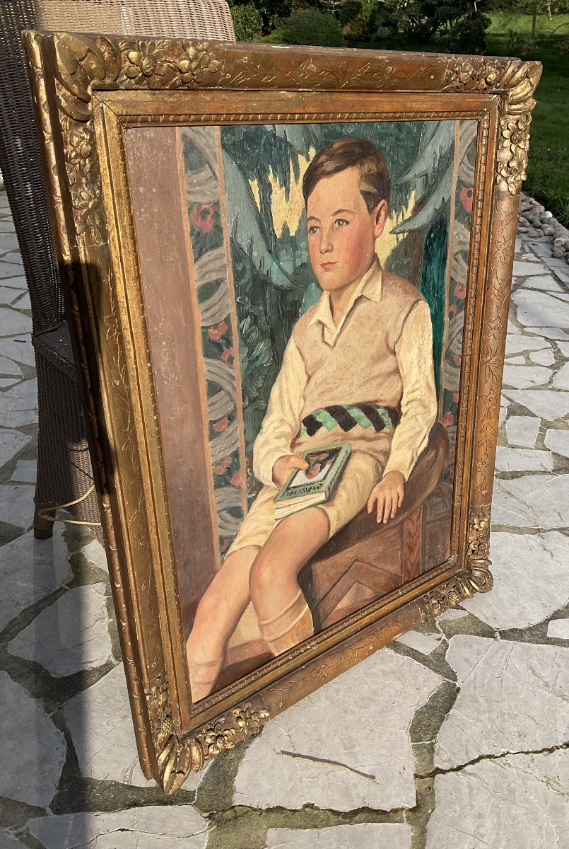 Portrait Of A Child, 1931, Signed Weber