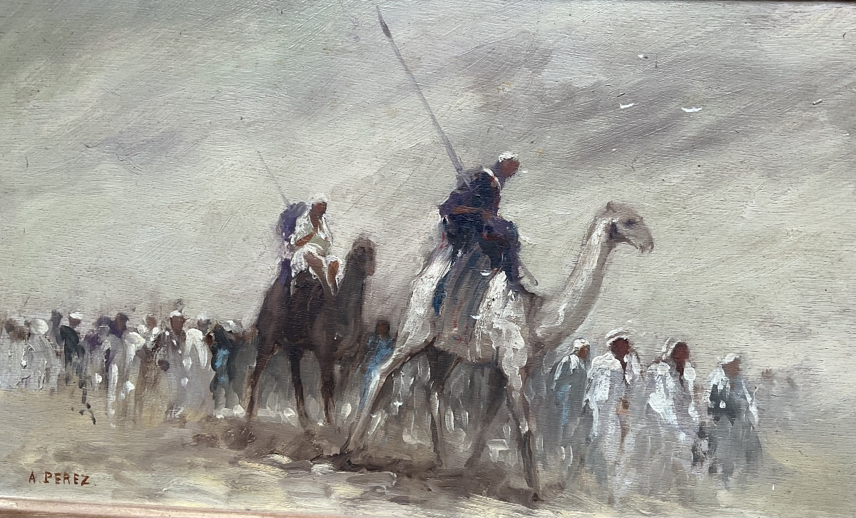 Fantasia huile sur panneau À Perez-photo-2