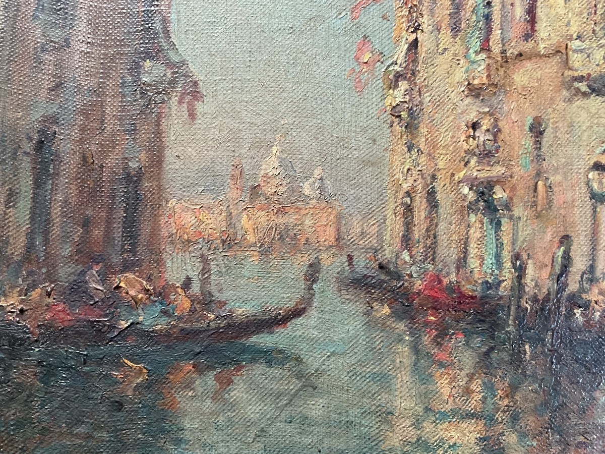 Pair Of Paintings Of Venice By Malfroy -photo-4