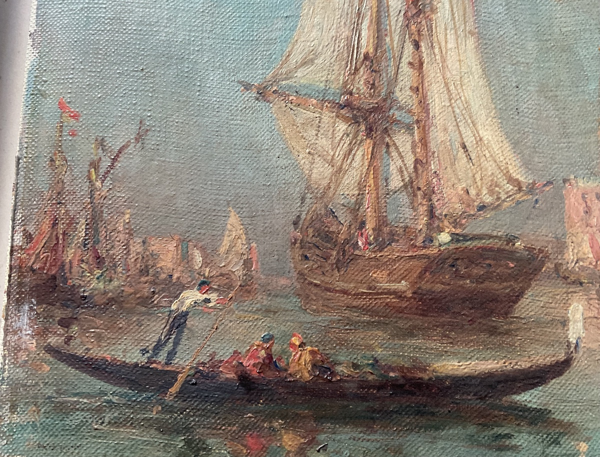 Pair Of Paintings Of Venice By Malfroy -photo-5