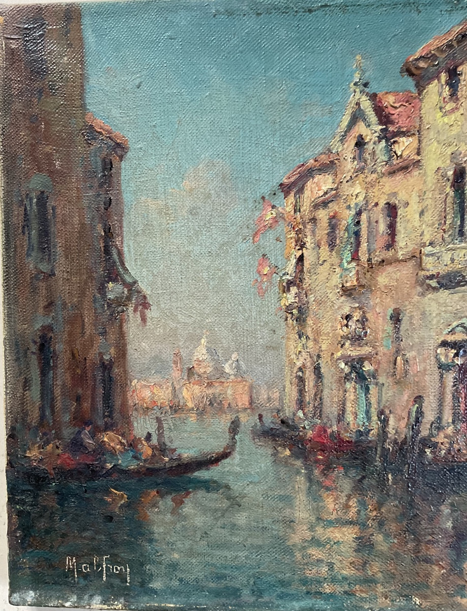 Pair Of Paintings Of Venice By Malfroy -photo-7