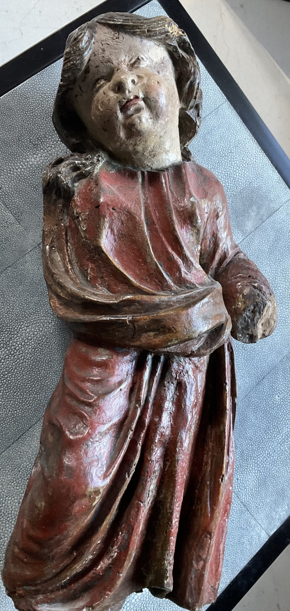 17th Century Wooden Statue-photo-3