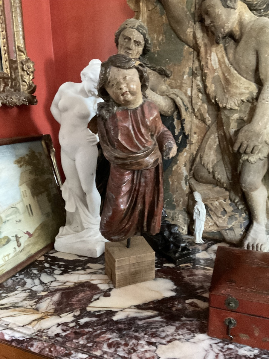 17th Century Wooden Statue-photo-4