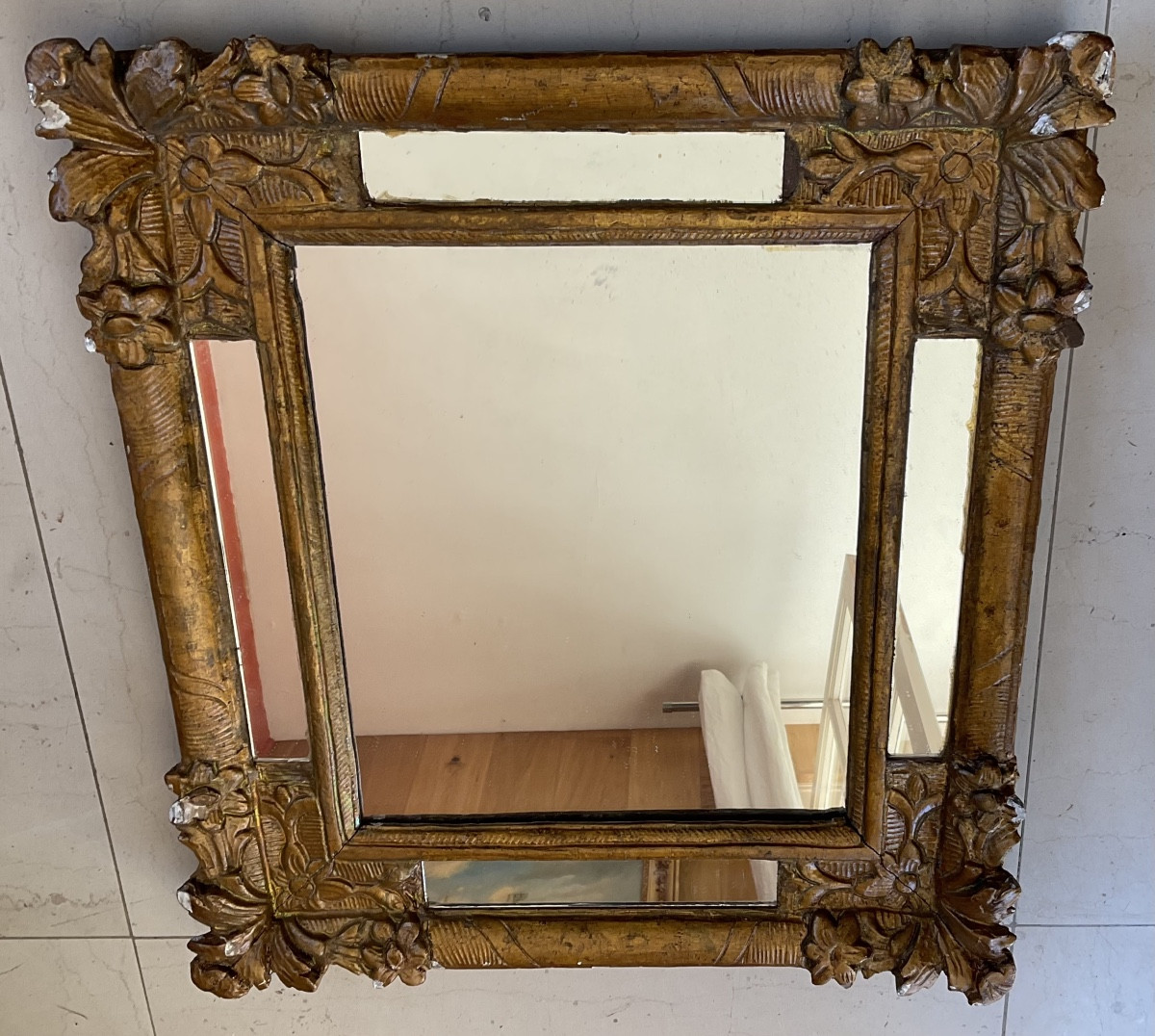 Cadre en bois doré avec parclosesXVIIIe-photo-3