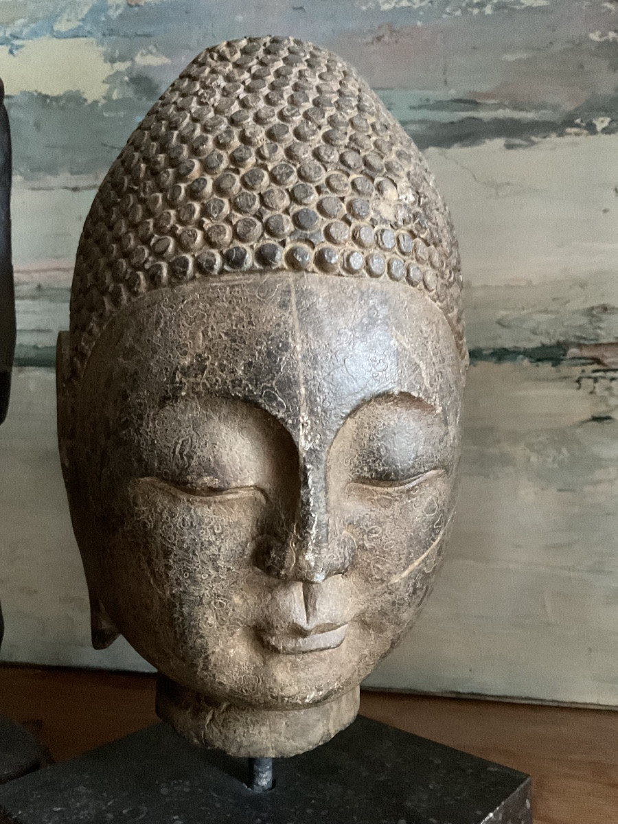 Stone Buddha Head