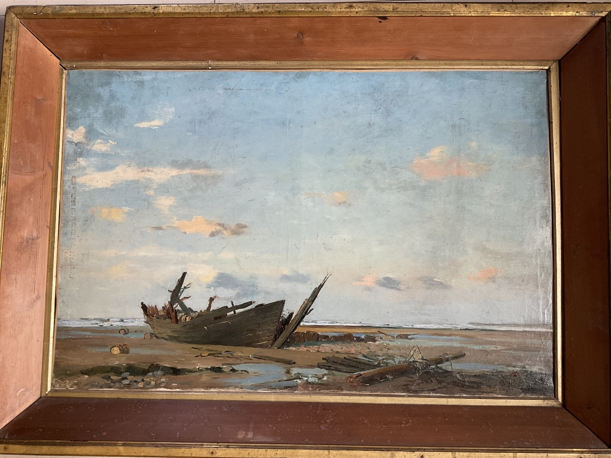 Large Canvas By Ricard Cordingley, Berck-sur-mer Beach-photo-2