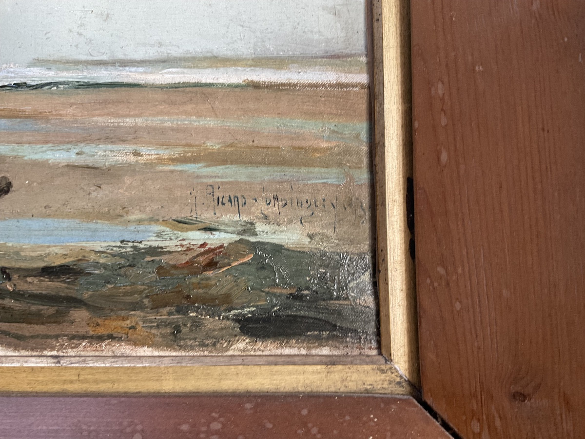 Large Canvas By Ricard Cordingley, Berck-sur-mer Beach-photo-3