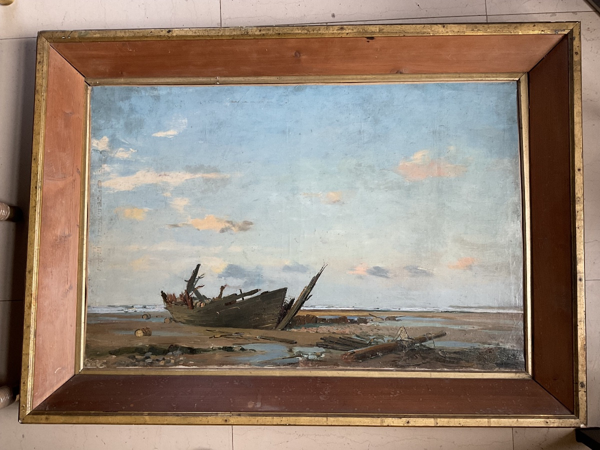 Large Canvas By Ricard Cordingley, Berck-sur-mer Beach-photo-4