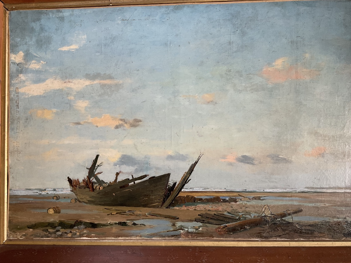 Large Canvas By Ricard Cordingley, Berck-sur-mer Beach-photo-1