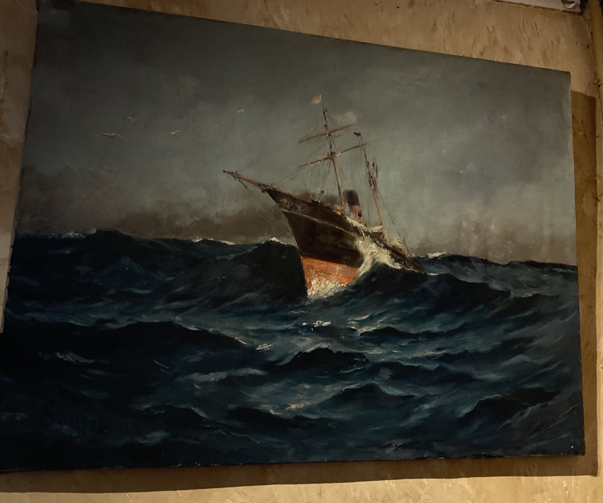 Marine par Paul Savigny grand format 90/70cm