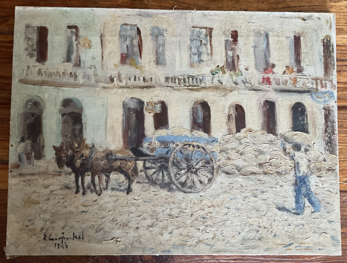 Exodus In 1943 Oil On Canvas-photo-2