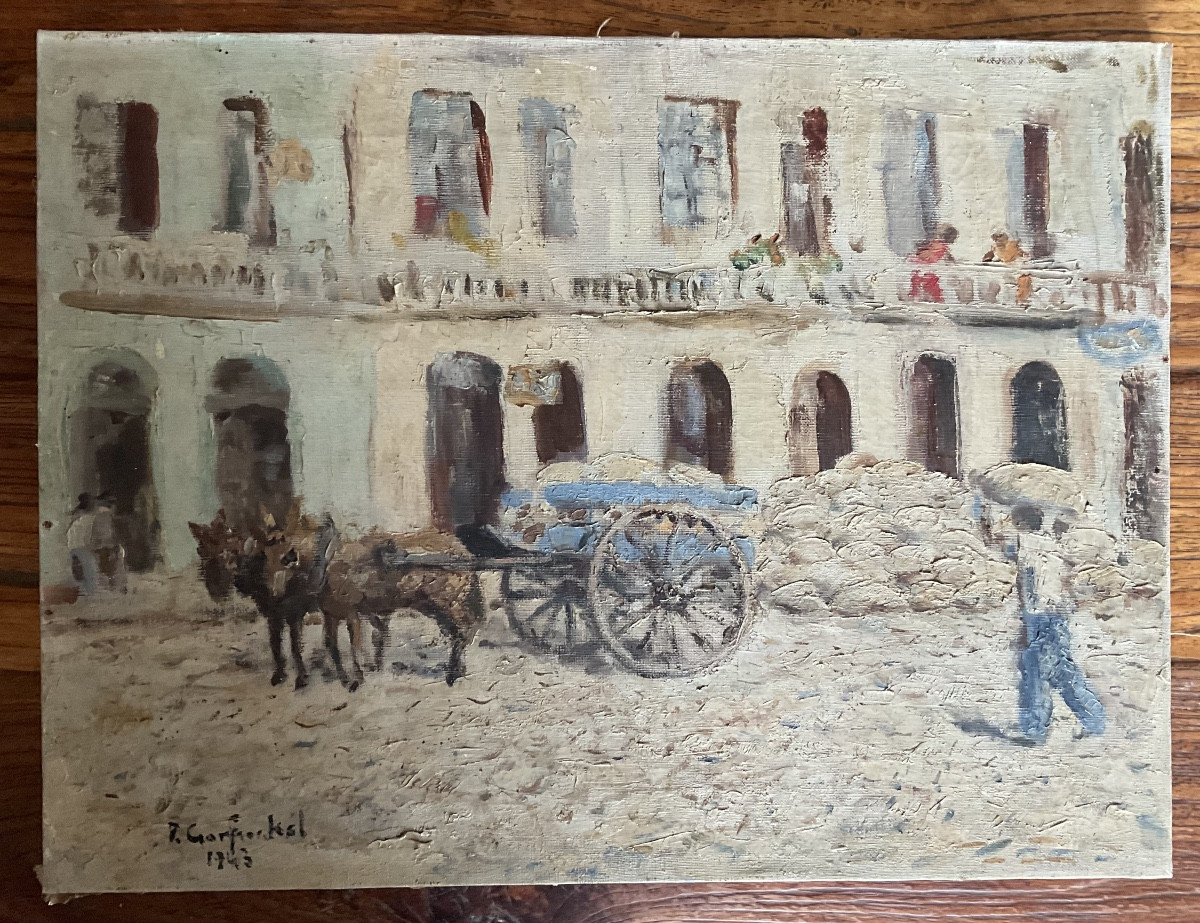 Exodus In 1943 Oil On Canvas-photo-2