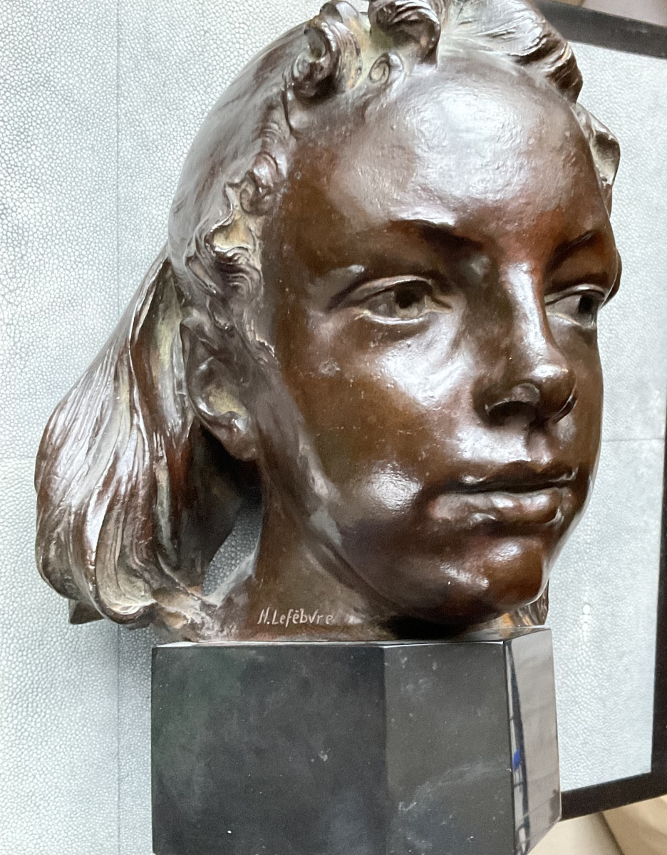 Tête de jeune fille bronze -photo-1