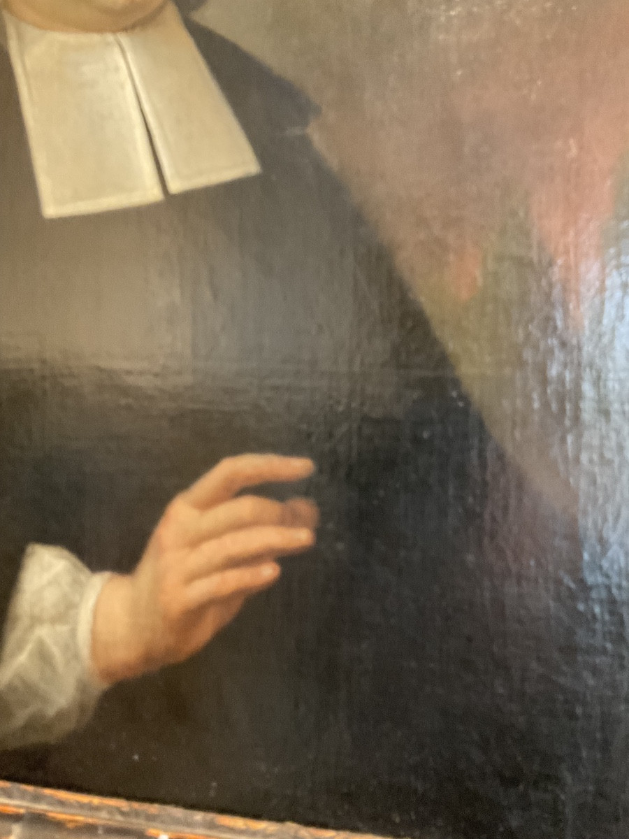 Portrait Of A Man 18th Century Oil On Canvas-photo-4