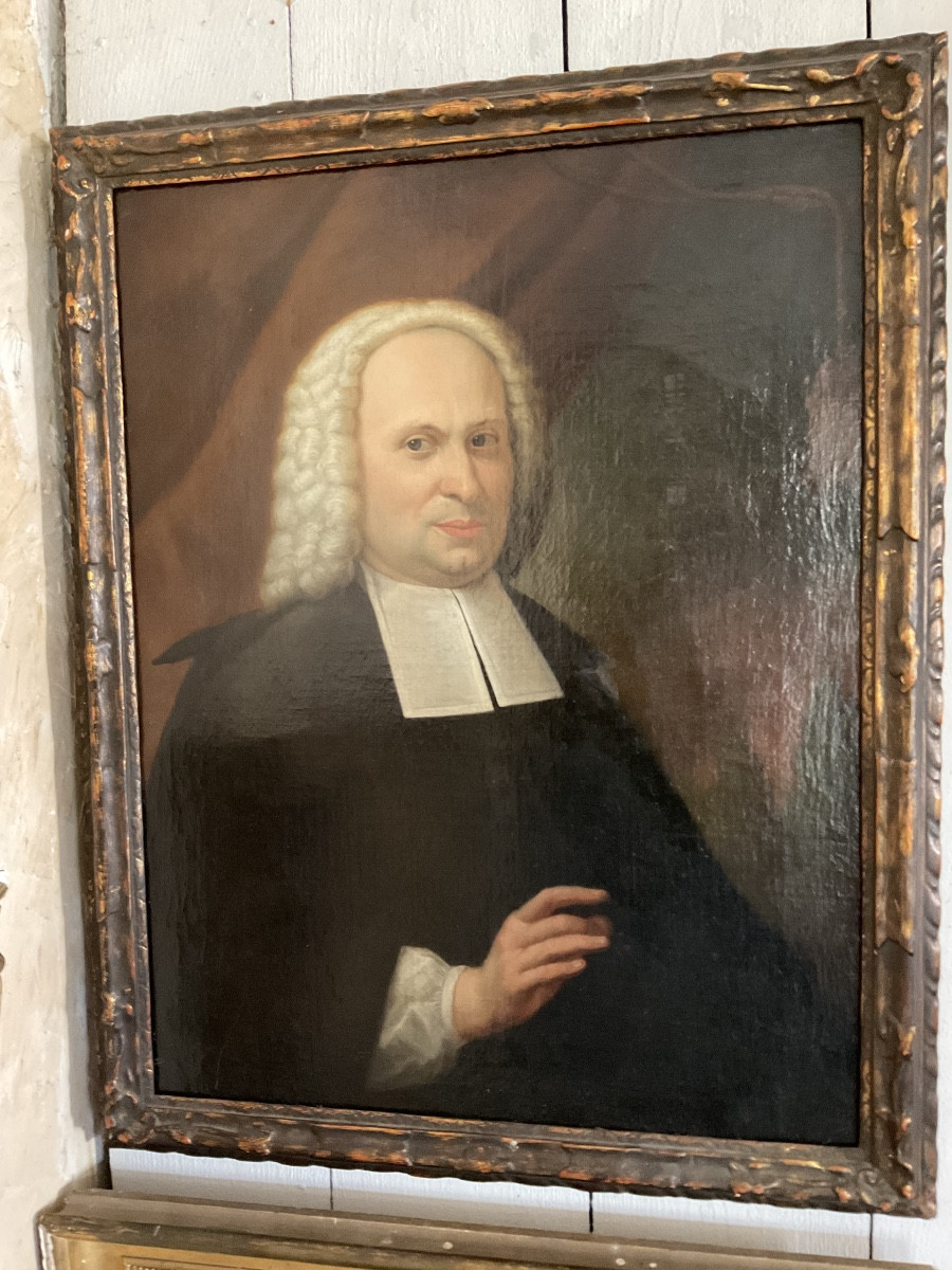 Portrait Of A Man 18th Century Oil On Canvas-photo-1