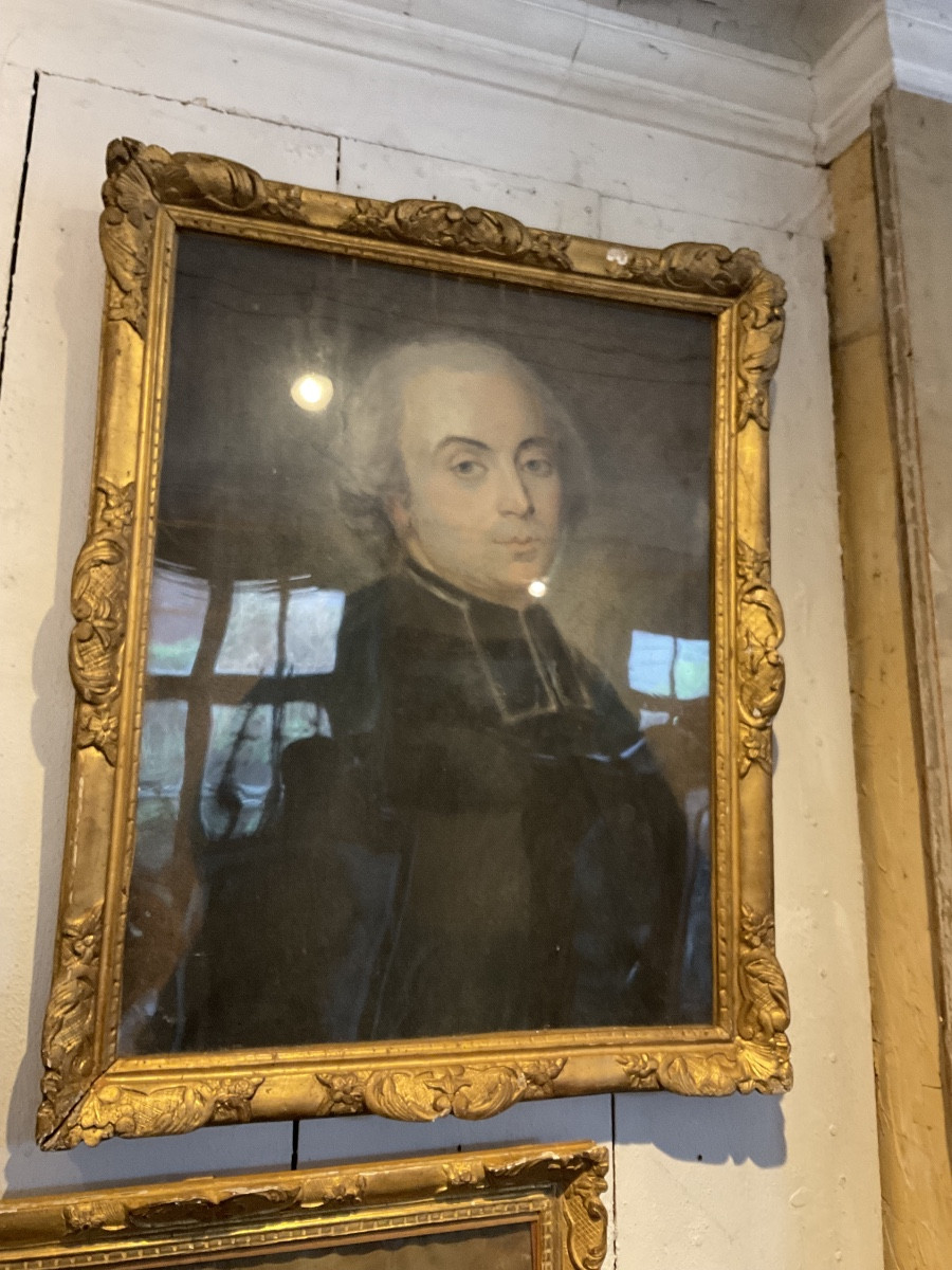 PastelXVIIIe dans un cadre d’époque bois dore-photo-2