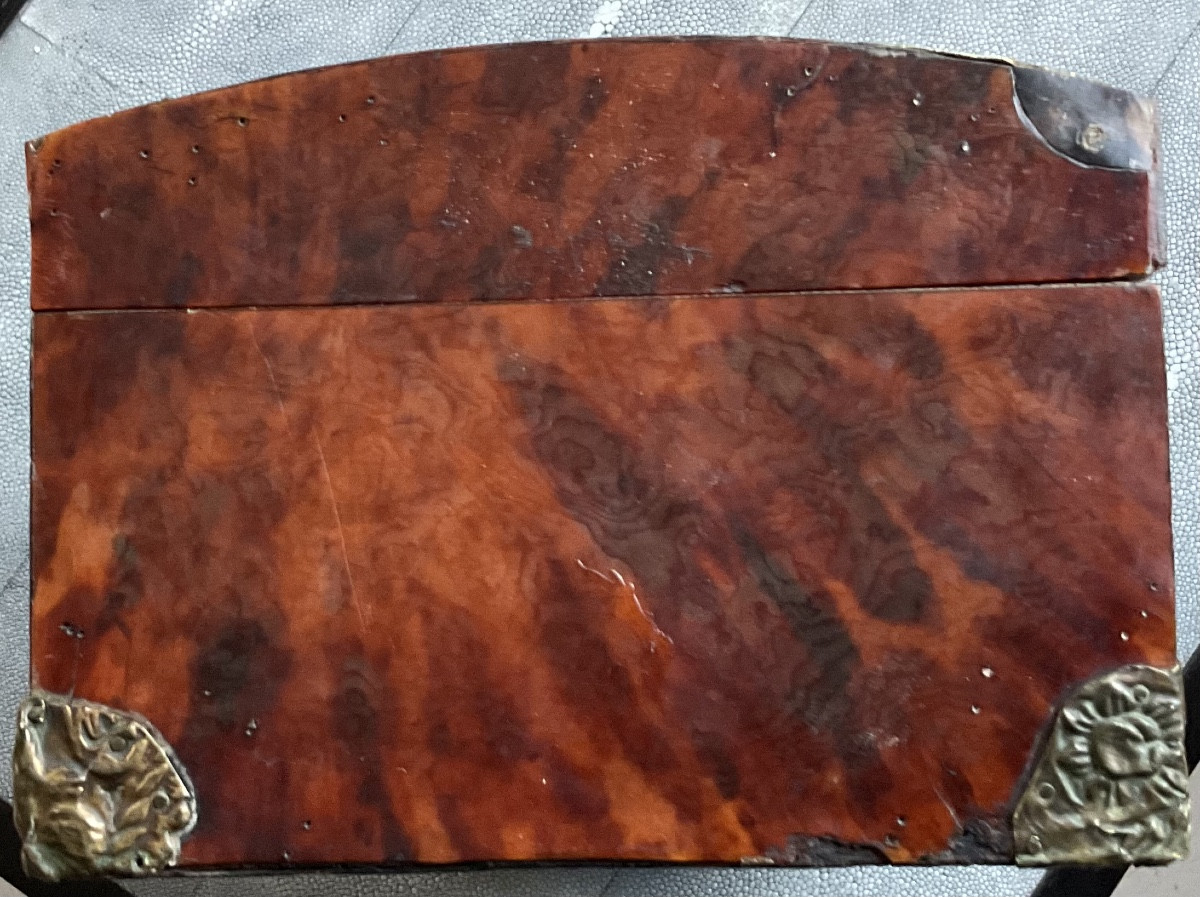 Boîte XVIIe en écaille de tortue-photo-3