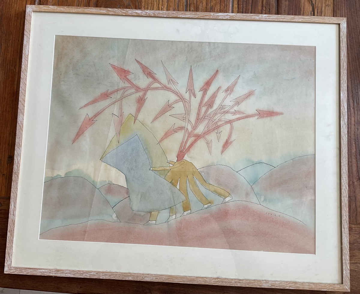 Aquarelle de Jean Michel FOLON-photo-2
