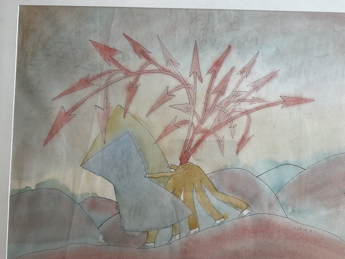 Aquarelle de Jean Michel FOLON-photo-3