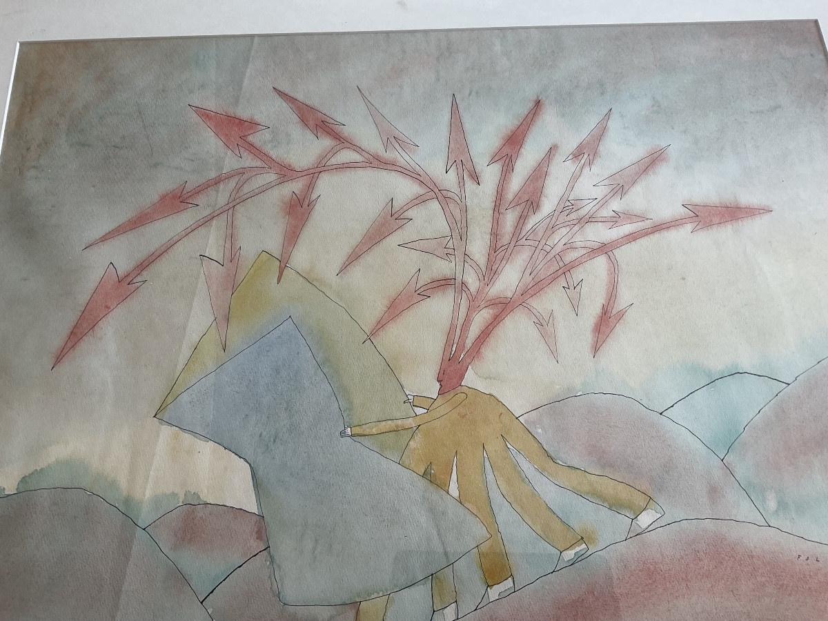 Aquarelle de Jean Michel FOLON-photo-4