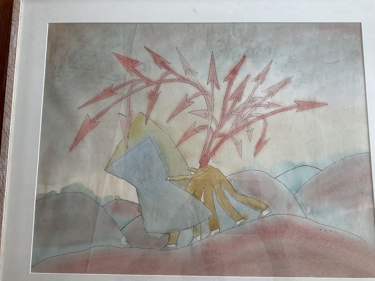 Aquarelle de Jean Michel FOLON-photo-1