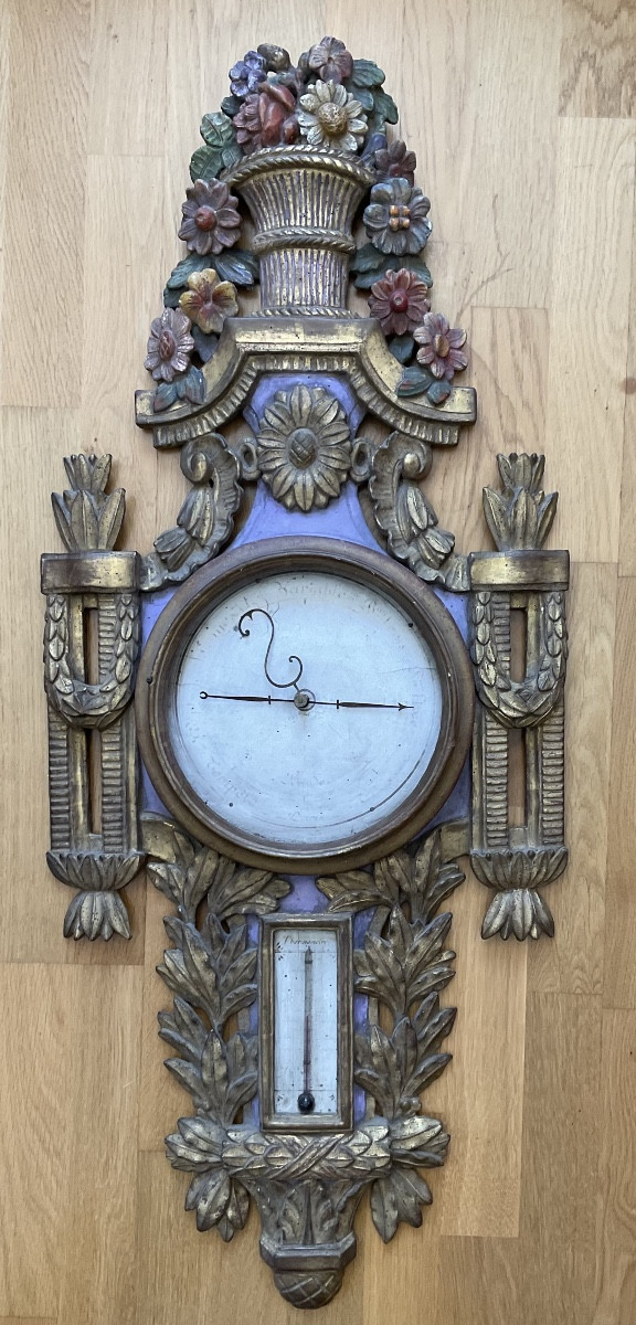 18th-century Barometer In The State Of Château De Ramecout-photo-3