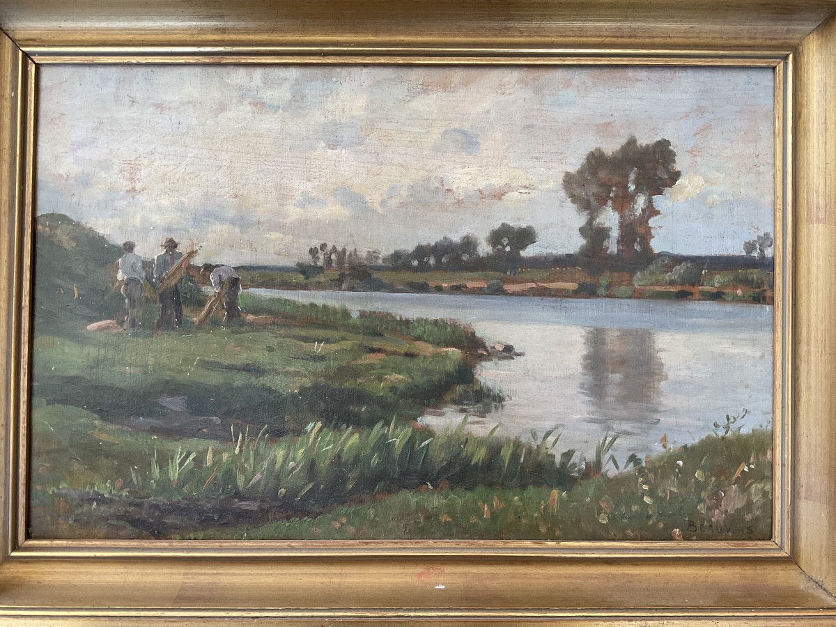 Oil On Wood Beauvais By Nozal-photo-2
