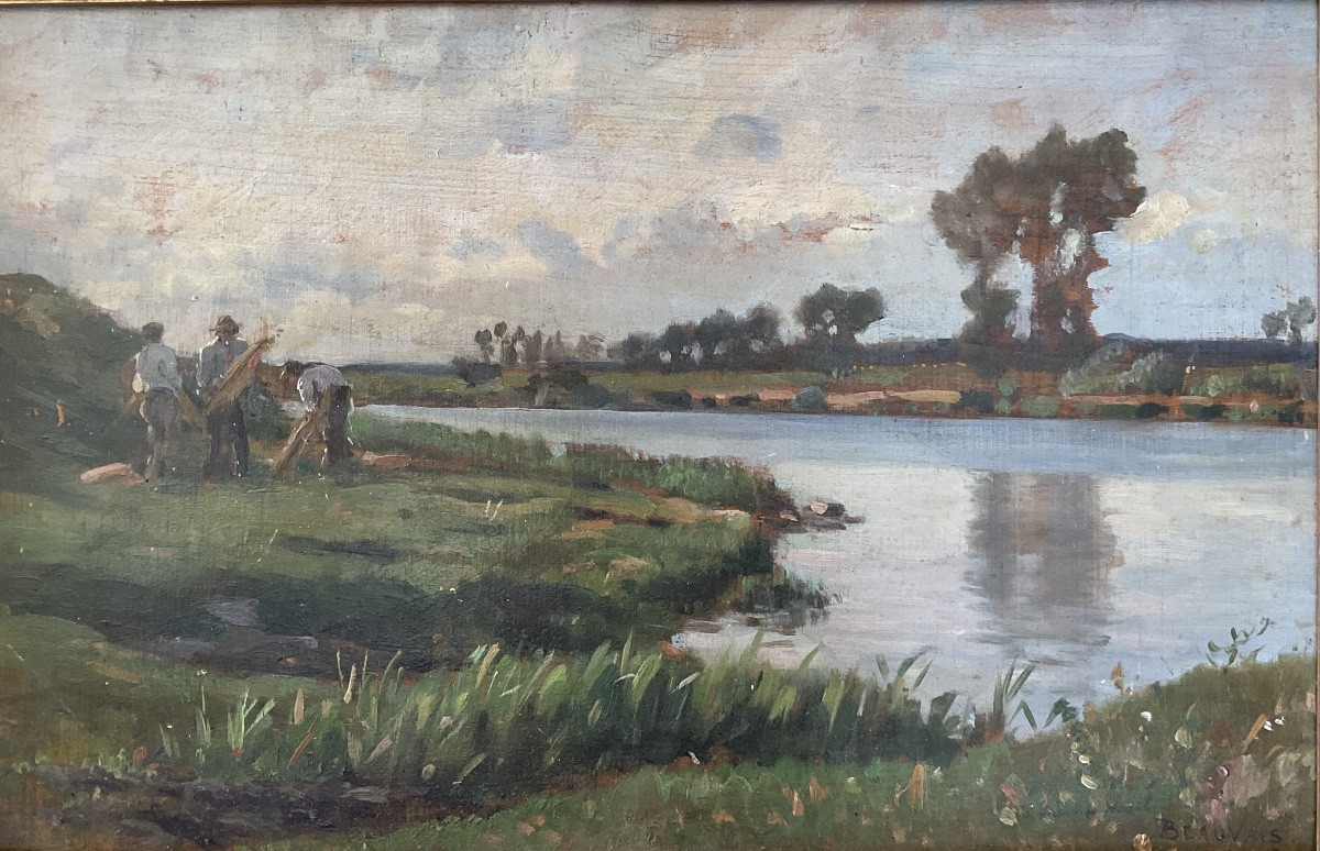 Oil On Wood Beauvais By Nozal-photo-3