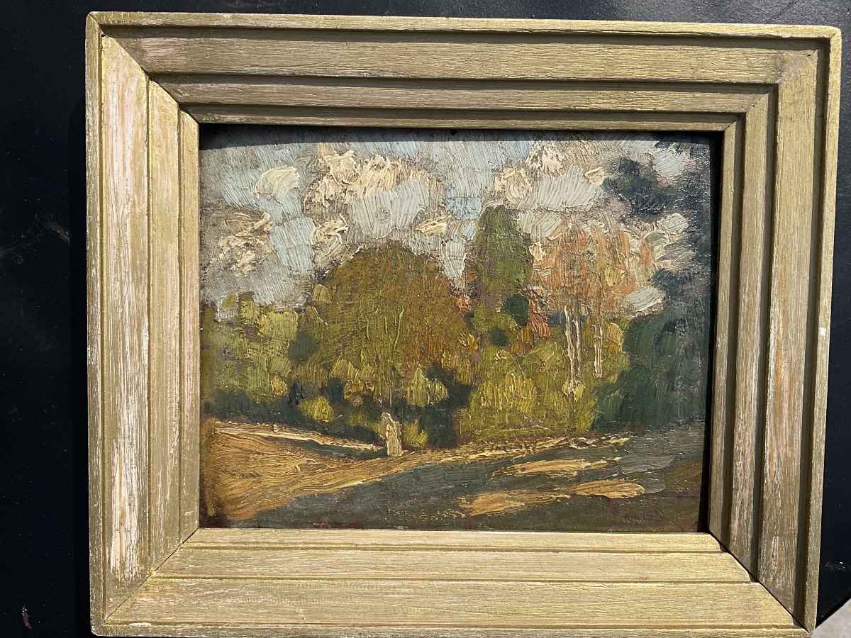 Deux études de tableaux sur carton début XXe-photo-3