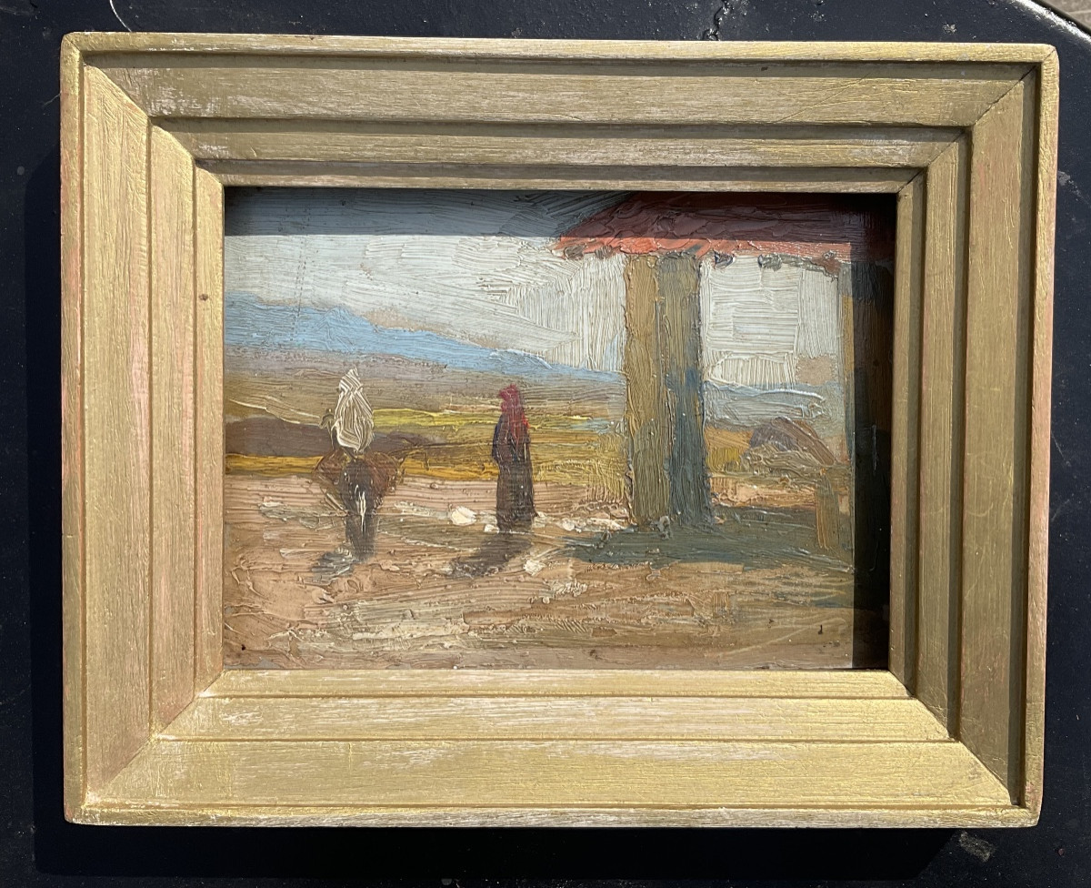Deux études de tableaux sur carton début XXe-photo-4