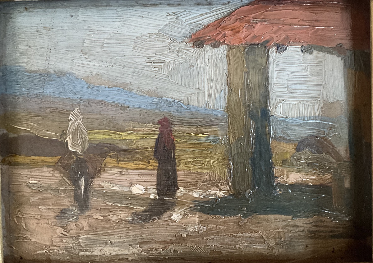 Deux études de tableaux sur carton début XXe-photo-2