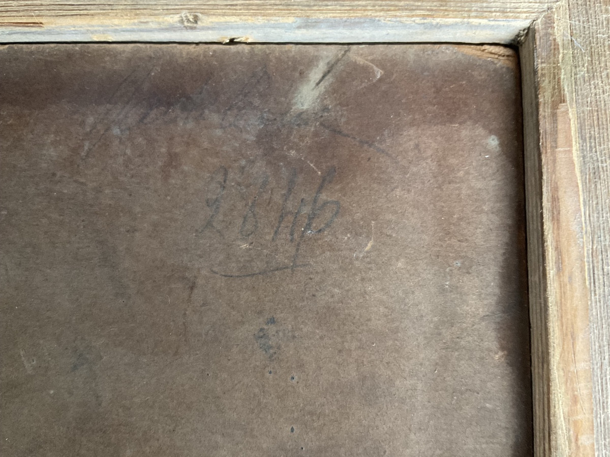 Deux études de tableaux sur carton début XXe-photo-3