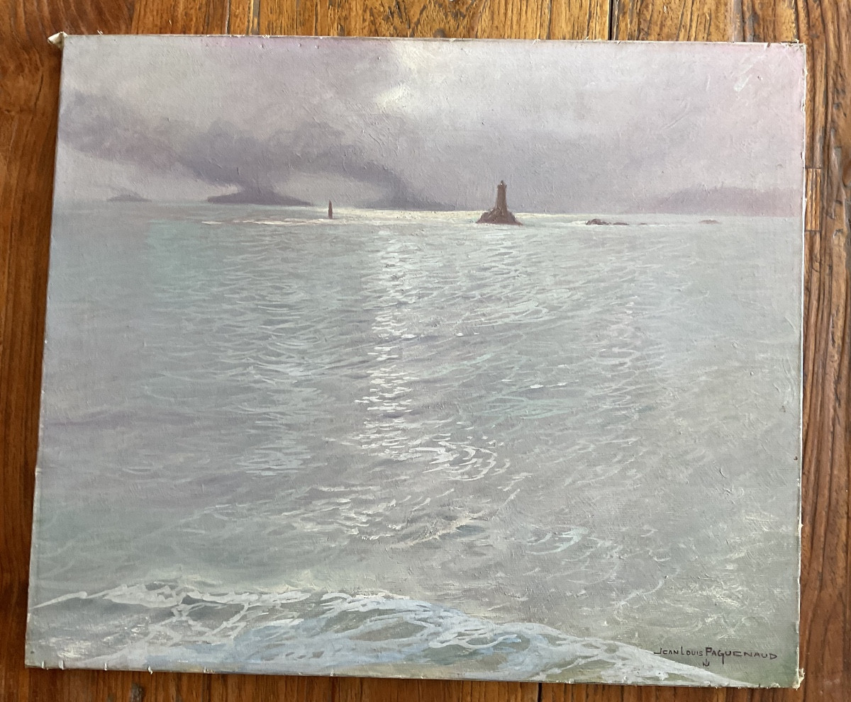 Toile de Paguenaud effet de lumière sur la mer-photo-2