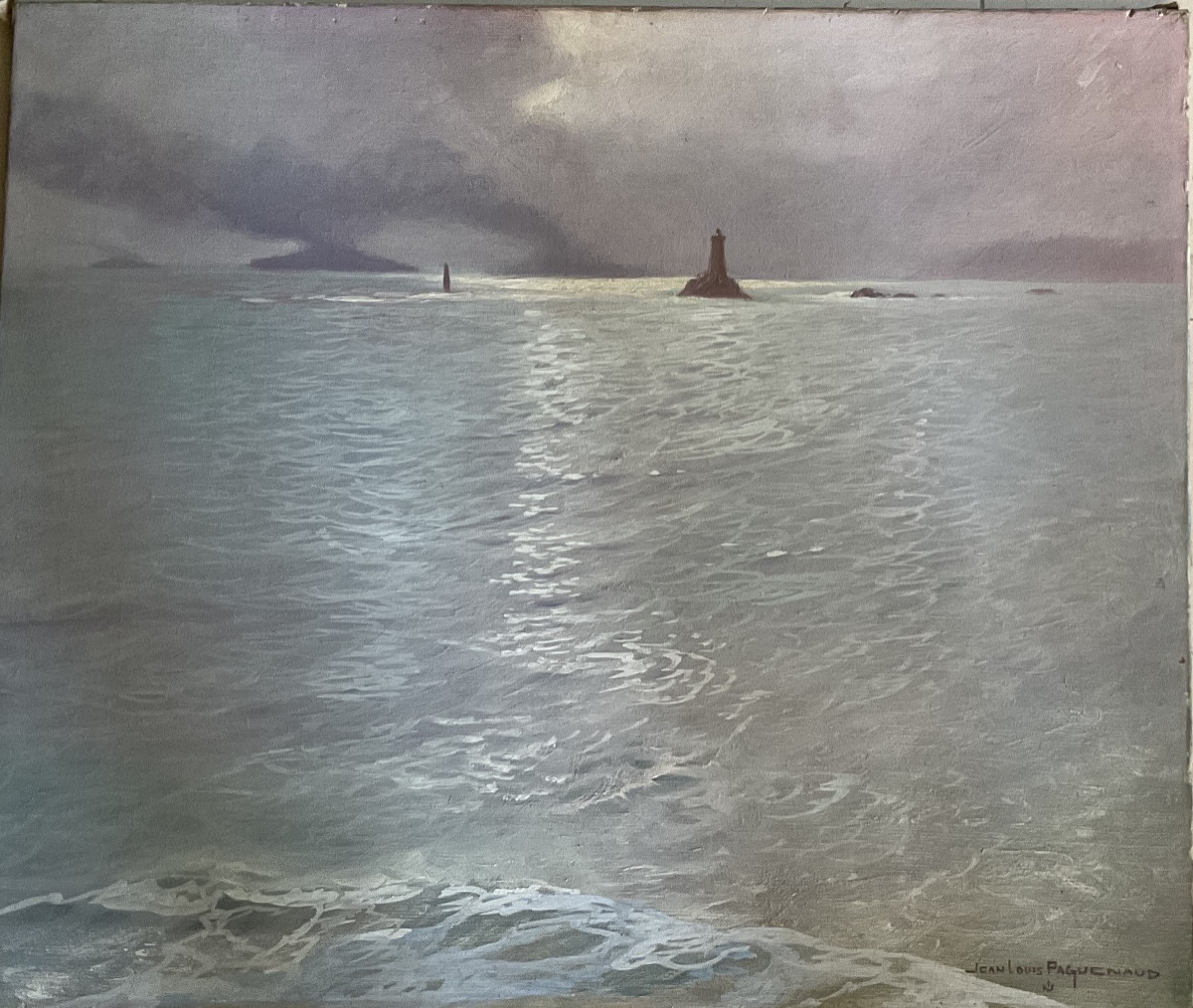 Toile de Paguenaud effet de lumière sur la mer-photo-4