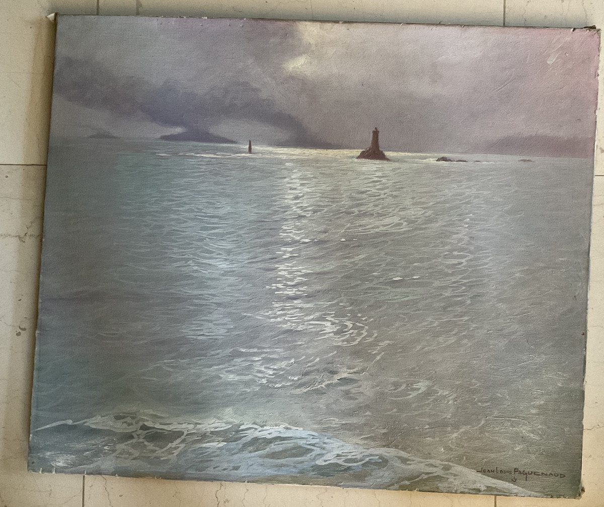 Toile de Paguenaud effet de lumière sur la mer-photo-1