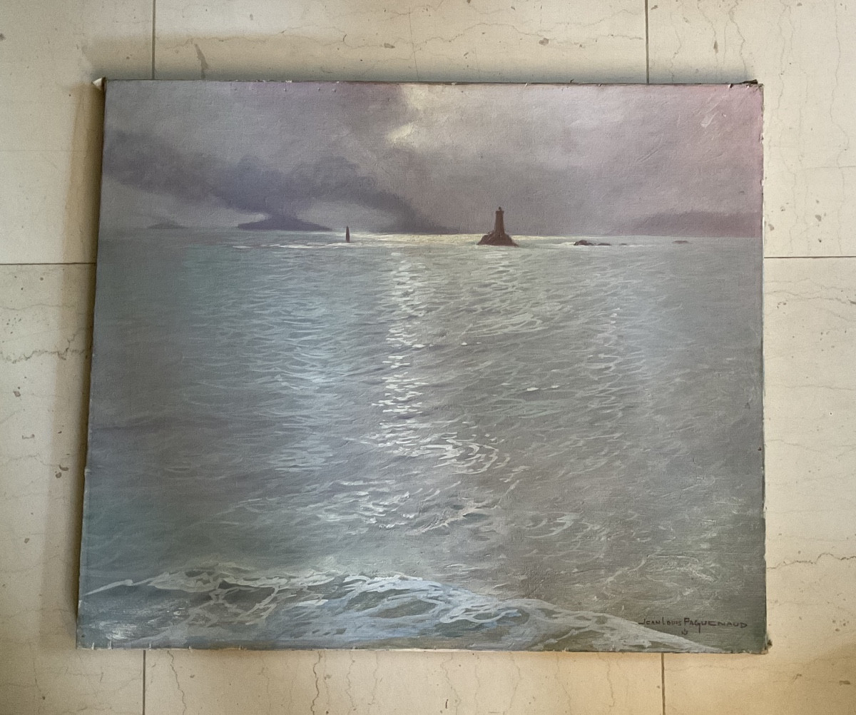 Toile de Paguenaud effet de lumière sur la mer-photo-4