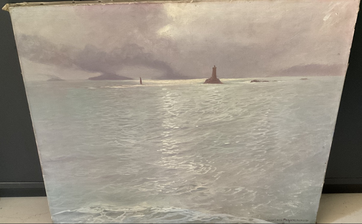 Toile de Paguenaud effet de lumière sur la mer